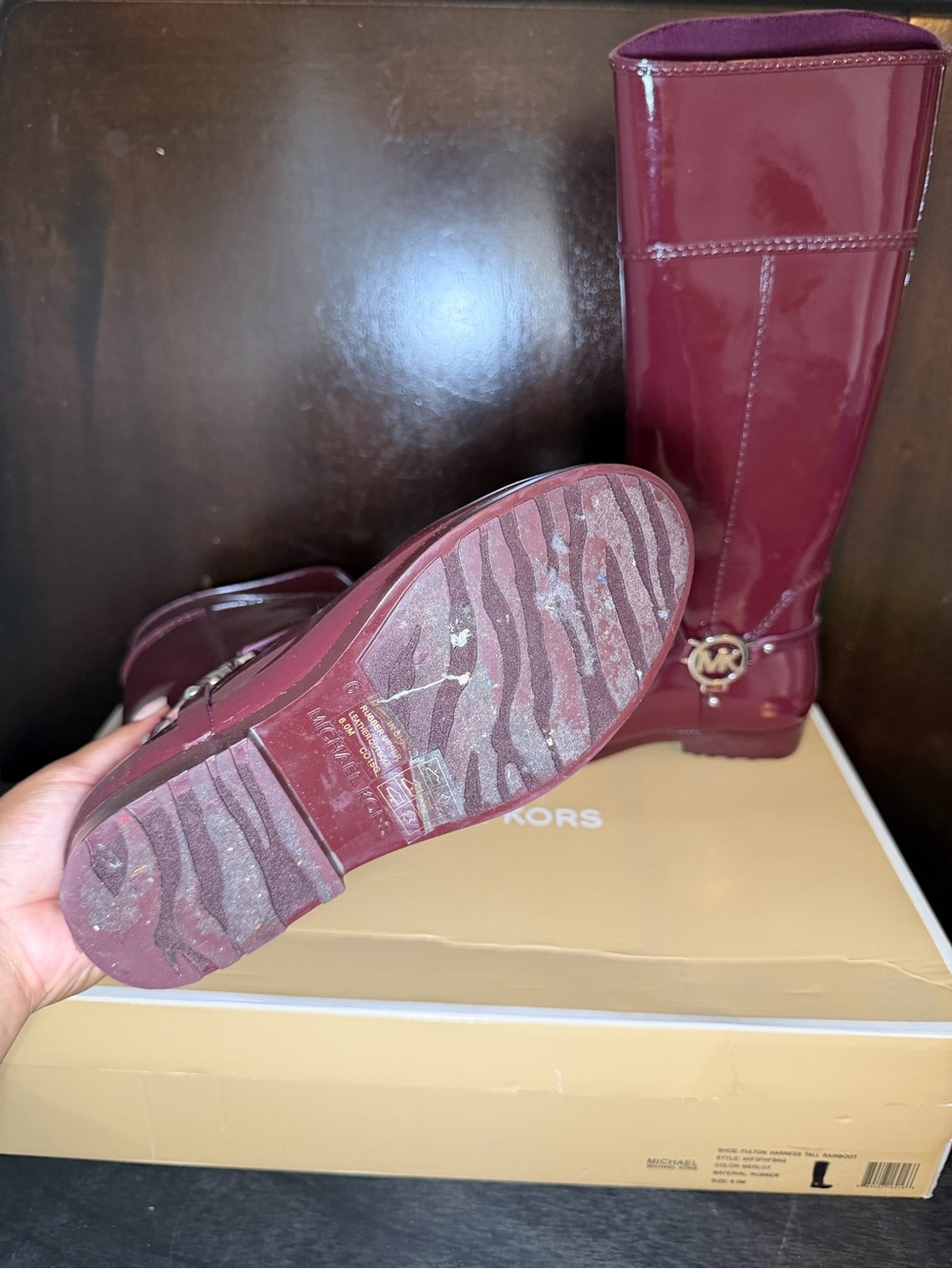 Michael Kors Fulton Harness Tall Rain Boots - Picture 6 of 10